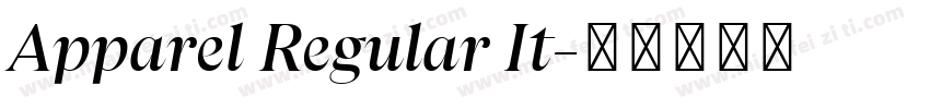 Apparel Regular It字体转换